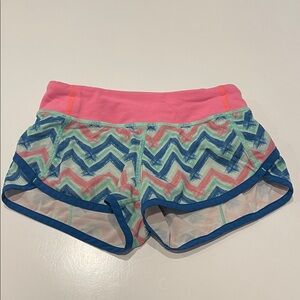 Ivivva by Lululemon Pink and Blue Chevron Athletic Shorts